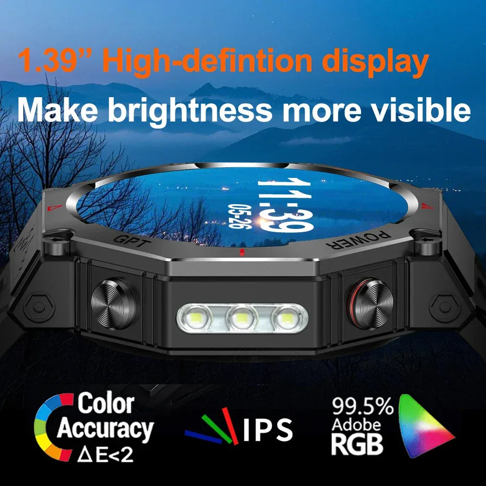 SENBONO KC91 GPS Outdoor Sports Smart Watch Men 3ATM Waterproof Altitude Pressure 530mAh Large Battery Compass GPS Function - Wear444