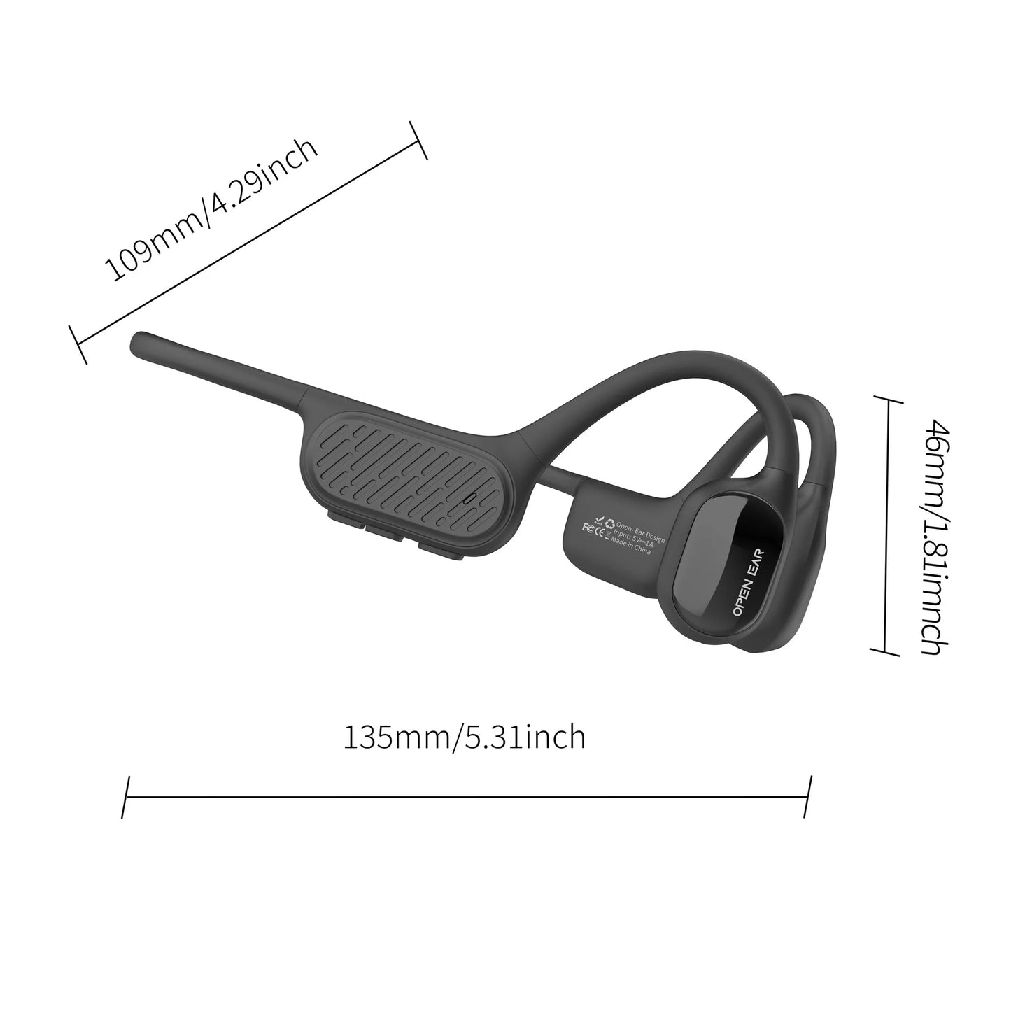 Openear Bone F1 Bone Conduction Swimming MP3 for Headphones Waterproof Outdoor Sports Earphones Closed Design