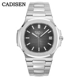 CADISEN 2024 New Design NH35A Movement Men Watch Mechanical Watch Male 100M Waterproof Automatic Sapphire Wrist Watch Blue Clock