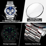 POEDAGAR Luxury Sports Watch for Man Waterproof Luminous Date Chronograph Men Watch Leather Quartz Men's Watches Clock Reloj 921