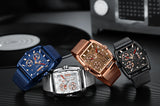 Latest Mini Focus MF0322G Creative Design Men Watch Barrel Case Brown Mesh Stainless Steel Band Waterproof Quartz Watches