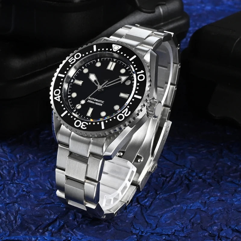 Men Watch 41.5mm Diver Enamel Dial Top Brand Vintage Classic Luxury Miyota Automatic Mechanical 20 ATM BGW9 Luminous Dive Watch