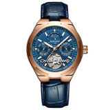 J065 Mano New Design Automatic Watches Men Watch Para Hombre Watches Genuine Leather Men Wrist Glass Mechanical Alloy 16