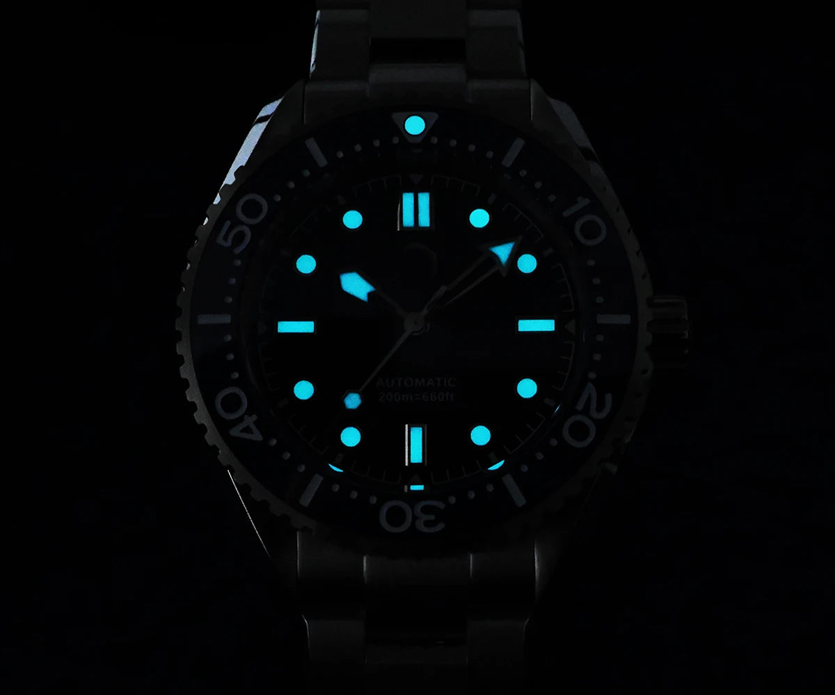 Men Watch 41.5mm Diver Enamel Dial Top Brand Vintage Classic Luxury Miyota Automatic Mechanical 20 ATM BGW9 Luminous Dive Watch