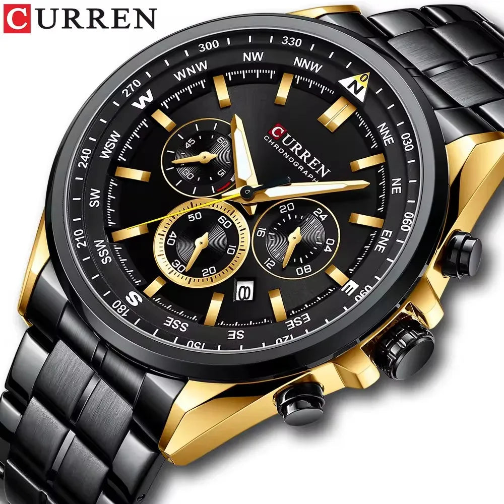 CURREN 8399 Men Watch Top Brand Luxury Fashion Casual Watch Relogio Masculino Reloj Stainless Steel Waterproof Quartz Wristwatch