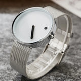 New men's quartz-watch Stainless Steel Mesh Band Bracelet Slim men watches Creative deisgn sports Wristwatches Relogio Masculino
