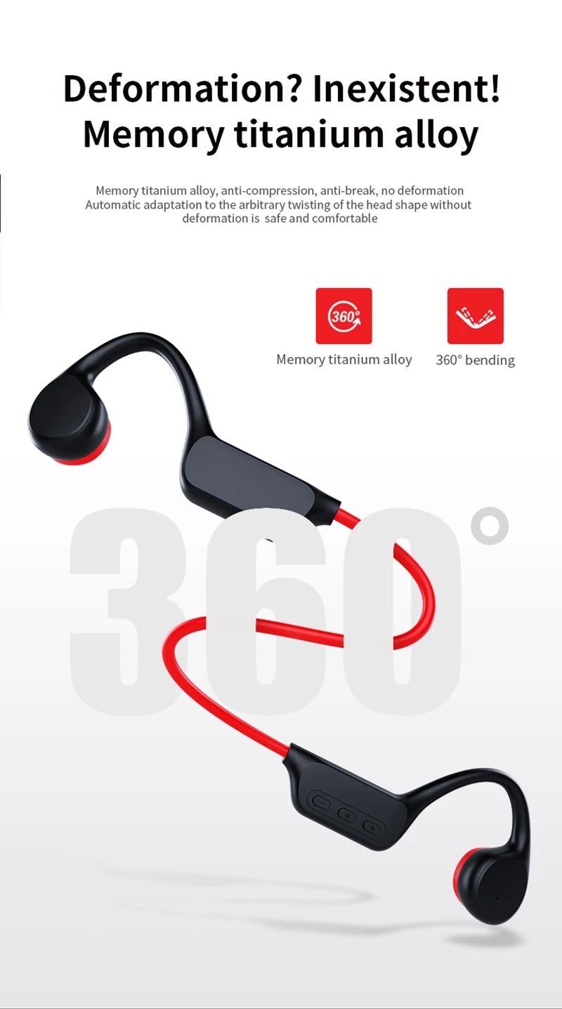 2024 Best BT Wireless Noise Cancelling Tws Earphones Headphones IPX8 Waterproof Swim Headphones Bone Conduction