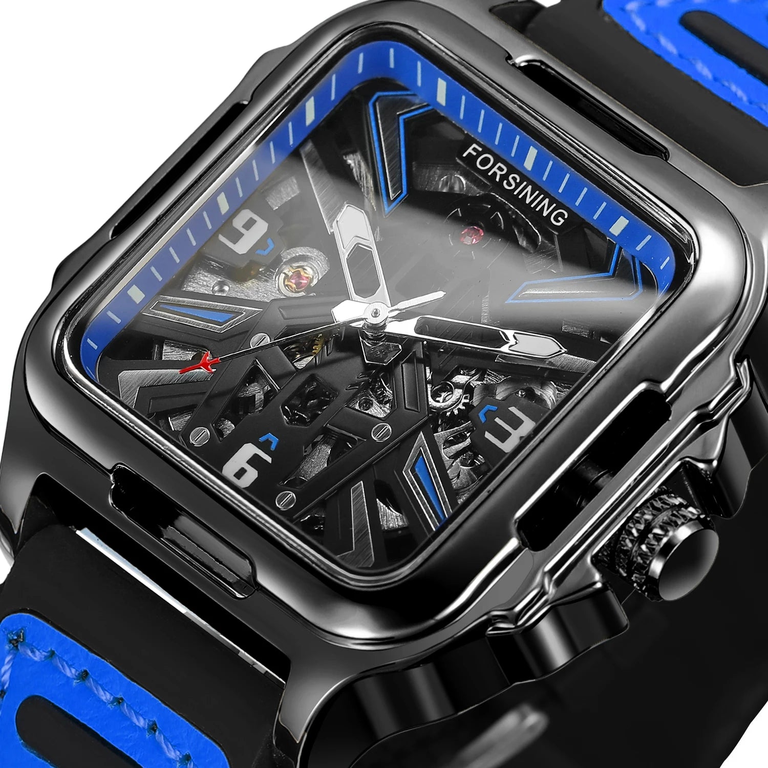 Forsining New Relogio Masculino Hollow Out Skeleton Automatic Men Watch  for Men's Luminous Watch