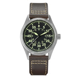 Titanium Vintage YN55 Automatic Mechanical Diver Watch for Men Waterproof Luminous Leather Strap with Pointer Dial Display