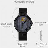 reloj hombre Mens Fashion Ultra Thin Minimalist Watches Men Business Stainless Steel Mesh Belt Quartz Watch relogio masculino