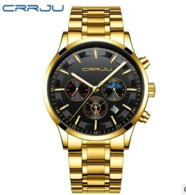 Crrju 2260 Luxury Simple Men Watch Top Brand Relogio Masculino Business Waterproof Quartz Watches Men Clock Male Sports Watch