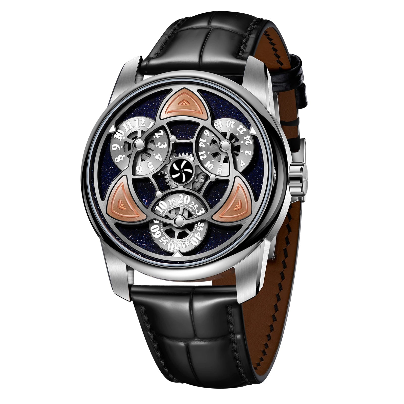 OBLVLO Original Clover Automatic Mechanical Men Watch Super Luminous Sapphire Glass Waterproof 50M Men Watches
