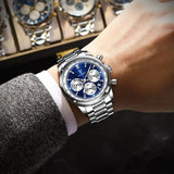 POEDAGAR Luxury Sports Watch for Man Waterproof Luminous Date Chronograph Men Watch Leather Quartz Men's Watches Clock Reloj 921