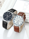 Men Watches Business Wrist Watch Luxury Leather Strap Analog Watches Quartz Wristwatches Clock Men Women Relogio Masculino