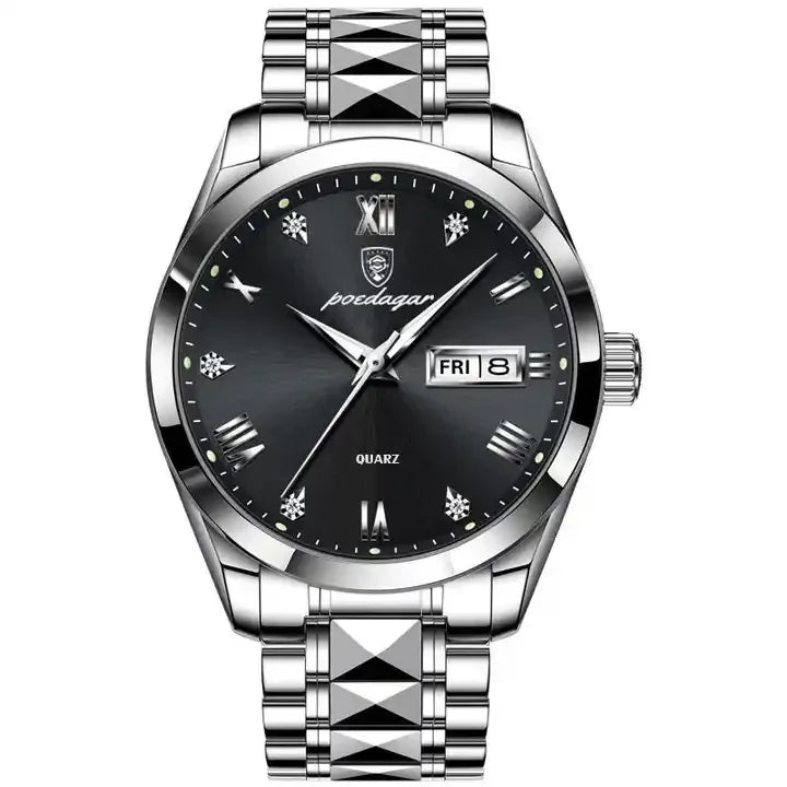 New POEDAGAR 985 Top Brand Luxury Green Dial Men Watch Waterproof Luminous Date Clock Mechanical Watch for Men Quartz Wristwatch