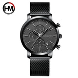 Hannah 109 Men Watch Business Style Stainless Steel Fashion Waterproof Sports Quartz Wristwatch Relogio Masculino for Boy