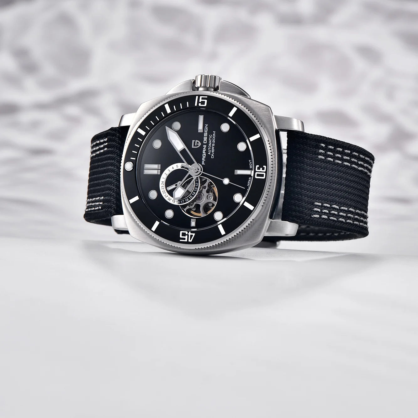 Pagani Design Black PD1736 Men Watch Mechanical Watches Other Timepiece Men's Skeleton Mechanical Watch Automatic New