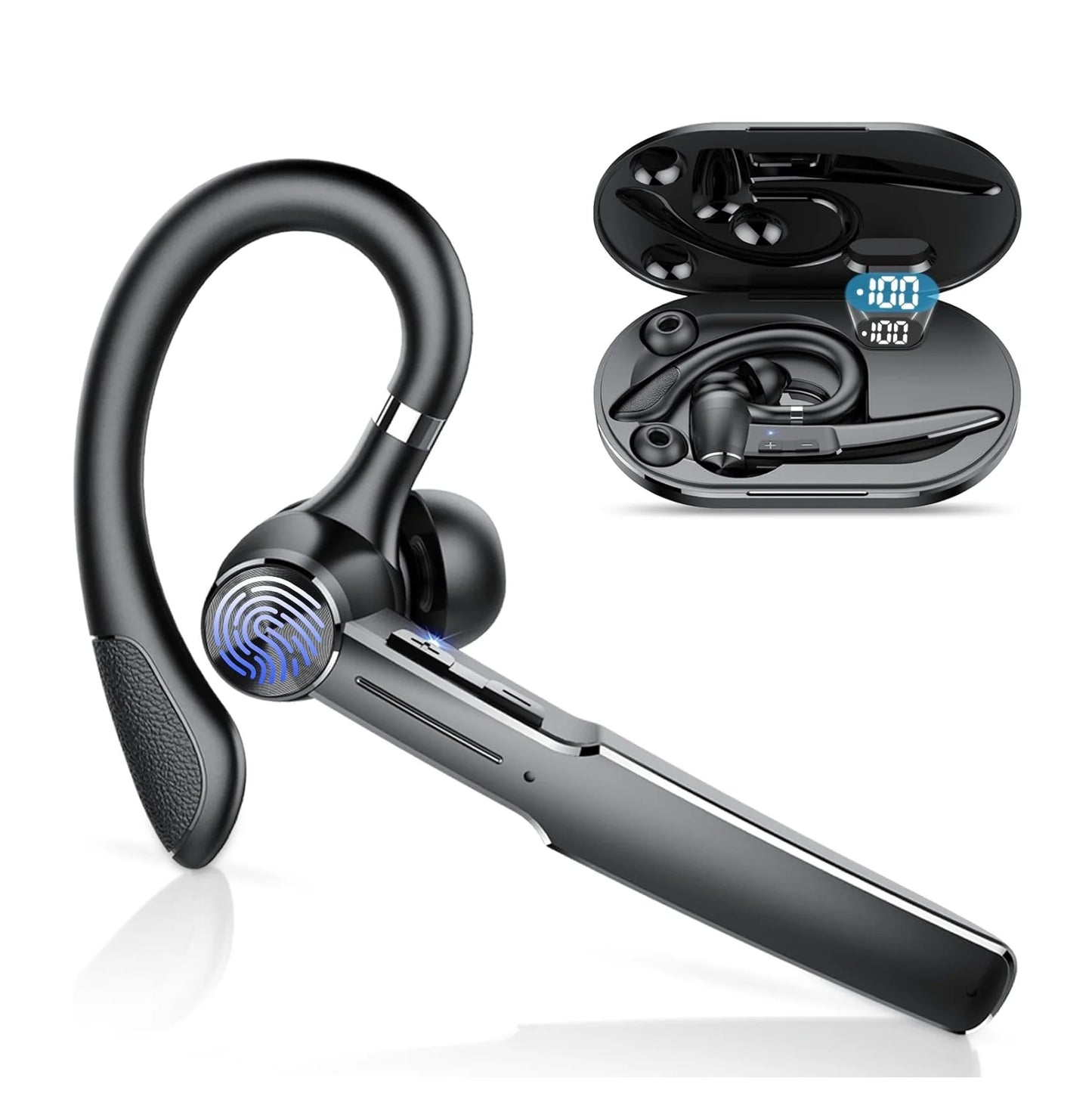Bluetooth Headset Business Headphone Waterproof Wireless Earbuds Earphones Single Ear Bluetooth Headset