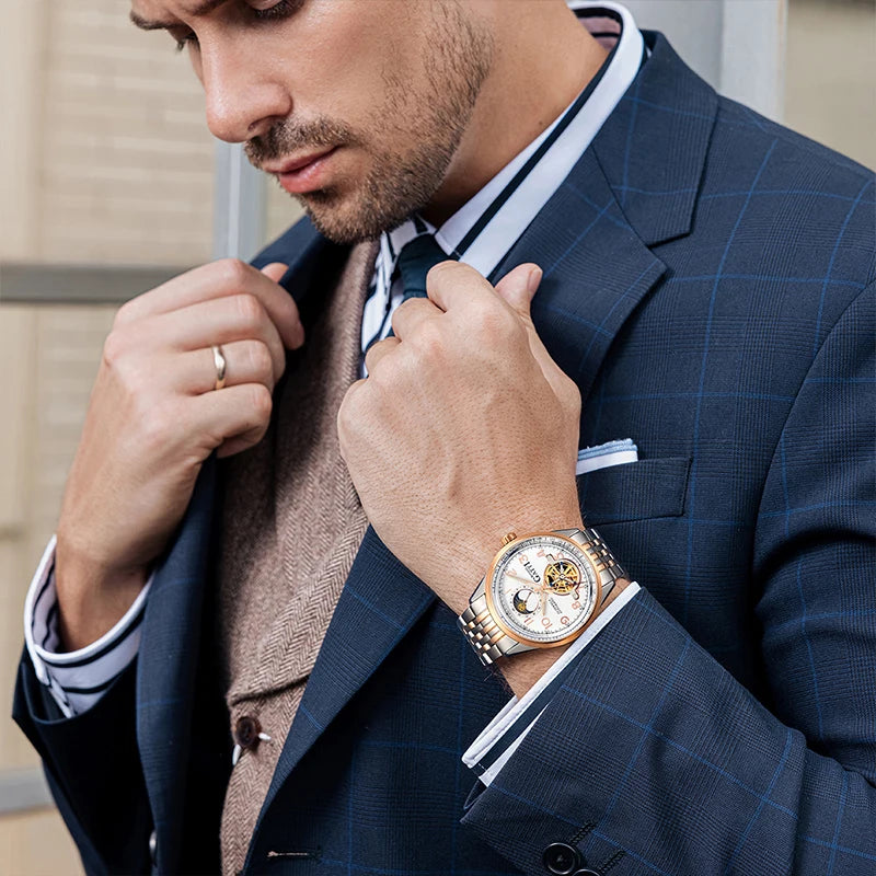 Bonest Gatti Luxury Watches Men Watch Mechanical Tourbillon Wristwatch 5ATM Waterproof Automatic Watch