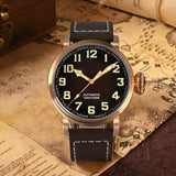 45mm CuSn8 Bronze Men Watch YN55A Automatic Mechanical Vintage Simple Style Sapphire Waterproof 10Bar