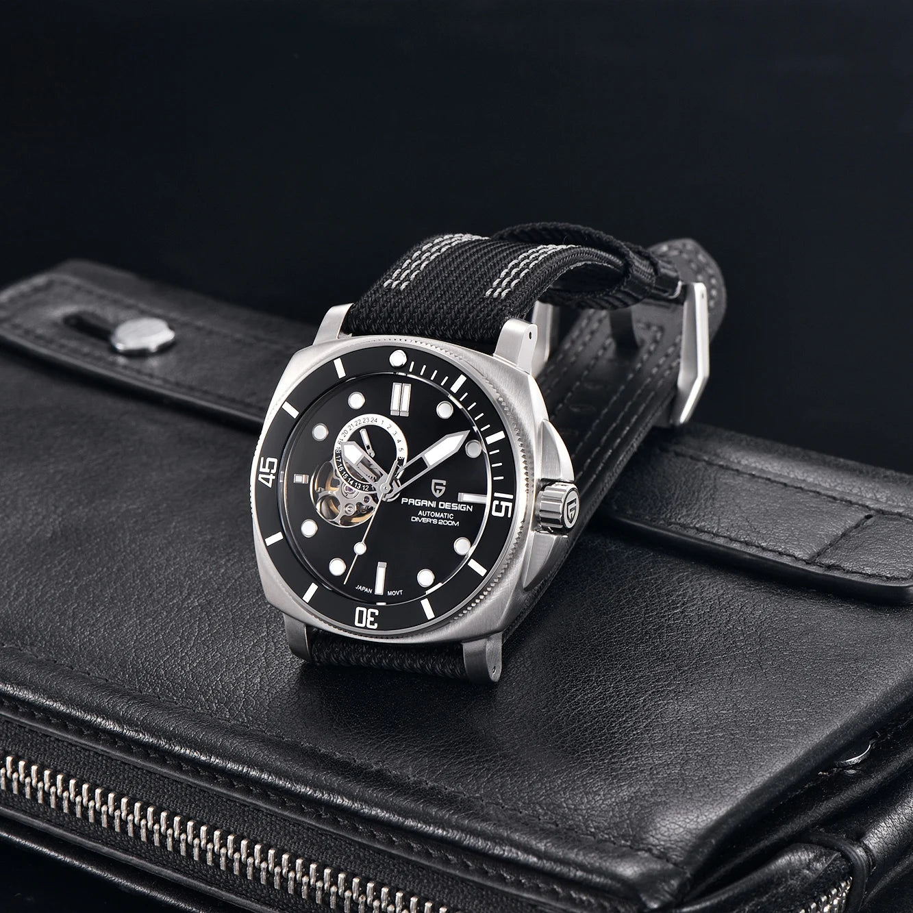 Pagani Design Black PD1736 Men Watch Mechanical Watches Other Timepiece Men's Skeleton Mechanical Watch Automatic New