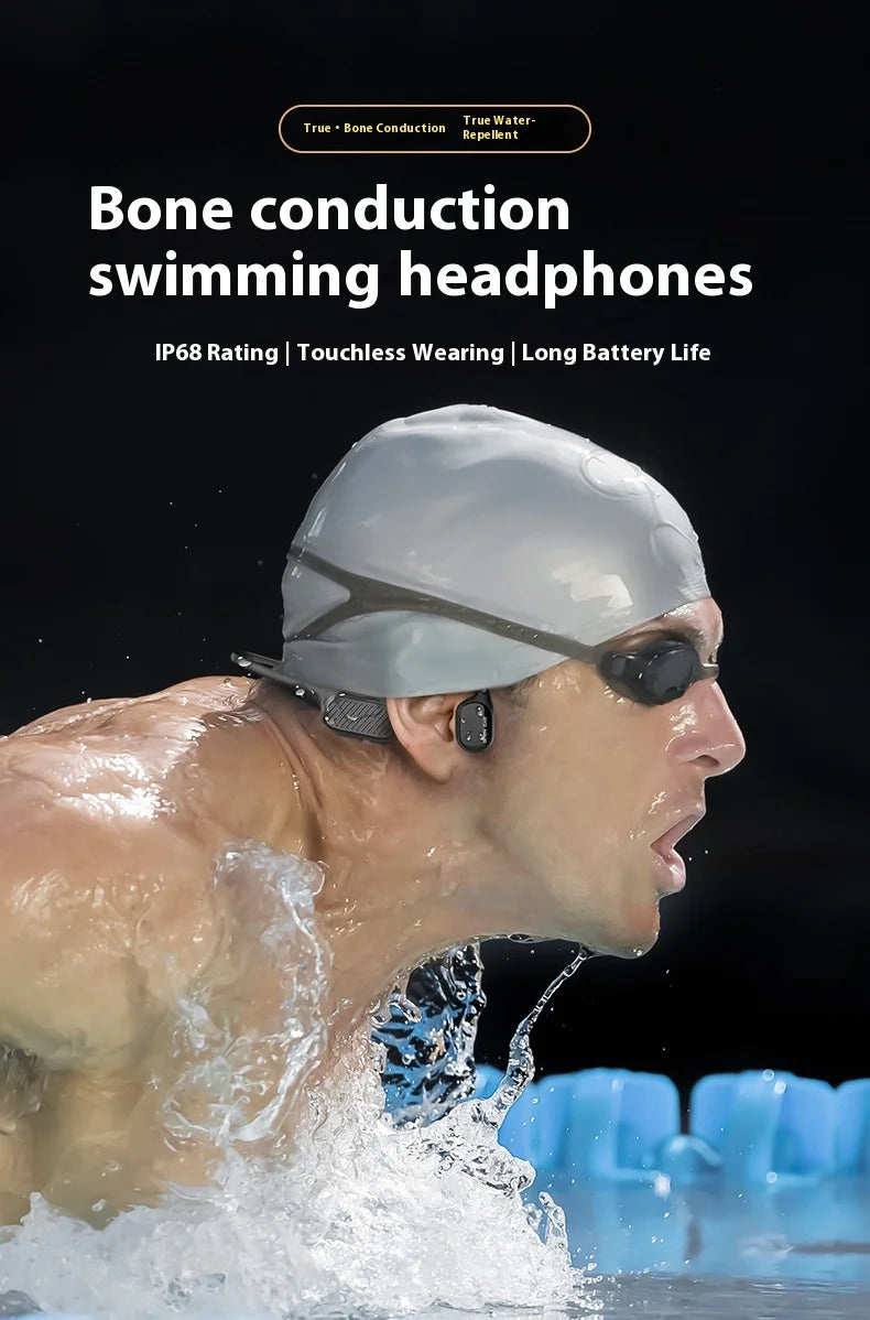 Openear Bone F1 Bone Conduction Swimming MP3 for Headphones Waterproof Outdoor Sports Earphones Closed Design