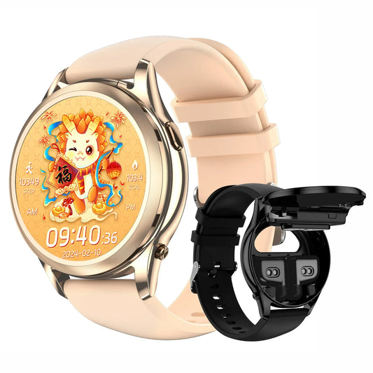 X17 Mini 2 in 1 Smart Watch With Earbuds 1.27Inch Screen Waterproof Heart Rate Monitoring Sport Tracker Smartwatch Men - Wear444