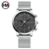 Hannah 109 Men Watch Business Style Stainless Steel Fashion Waterproof Sports Quartz Wristwatch Relogio Masculino for Boy