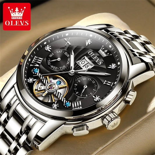 202 New Men Watch Skeleton Quartz Gold Skeleton Vintage Man Watch Top Brand Luxury Sport Watch Men 6671