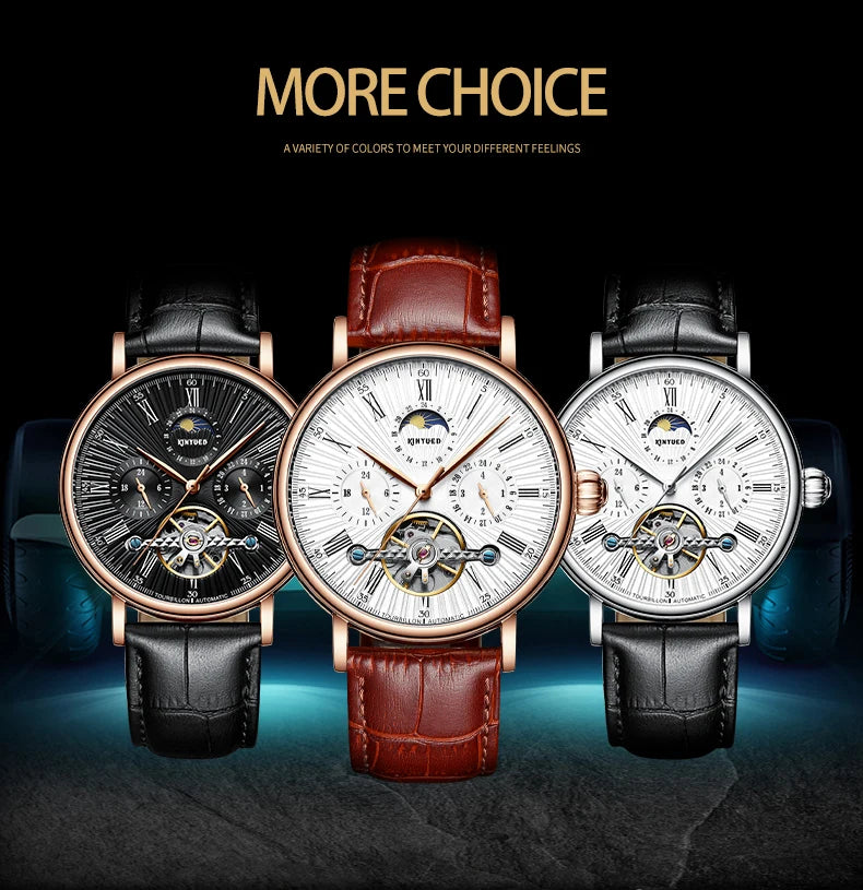 Luxury Tourbillon Automatic Watch - Waterproof Luminous Mechanical