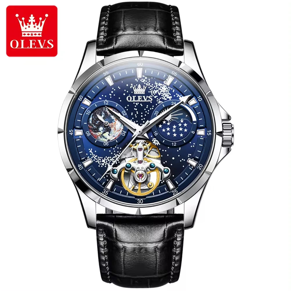 202 New Men Watch Skeleton Quartz Gold Skeleton Vintage Man Watch Top Brand Luxury Sport Watch Men 6671