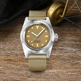 Men's 38mm NH35 Stainless Steel Automatic Mechanical Wristwatch Waterproof 200M Luminous Diver Feature 30mm Dial Display