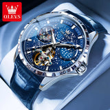 OLEVS 6689 Automatic Mens Mechanical Watches for Men Waterproof Sport Leather  Luxury Wrist Reloj Wrist Men Watch
