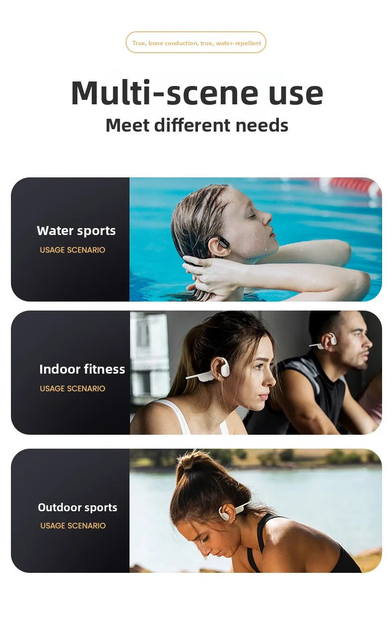 Openear Bone F1 Bone Conduction Swimming MP3 for Headphones Waterproof Outdoor Sports Earphones Closed Design