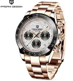 Ice Blue PAGANI DESIGN 1644 Men Watch Quartz Chronograph Waterproof  VK63 AR Sapphire Wristwatch