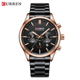 CURREN 8446 New Arrival 44mm Dial Gold Men Watch Stainless Steel Waterproof Multifunction Quartz Watches Mens Date Wristwatches