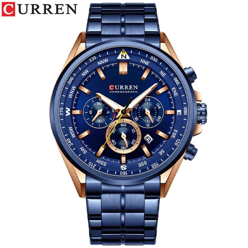 CURREN 8399 Men Watch Top Brand Luxury Fashion Casual Watch Relogio Masculino Reloj Stainless Steel Waterproof Quartz Wristwatch