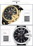 Mens Watches Top Brand Luxury Gold Leather Quartz Watch Men Curren Casual Male Wrist Watch Military Relogio Masculino Dropship