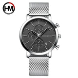 Hannah 109 Men Watch Business Style Stainless Steel Fashion Waterproof Sports Quartz Wristwatch Relogio Masculino for Boy