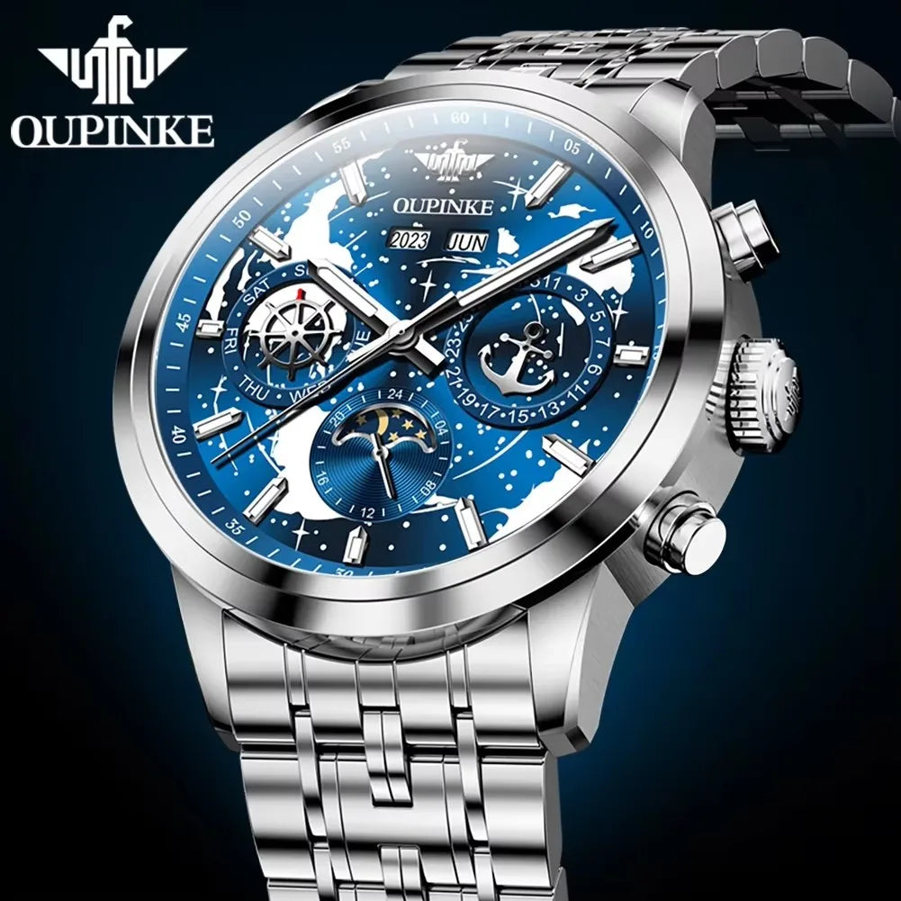 OUPINKE 3256 Nebula Surge Watch - Automatic Mechanical Waterproof