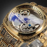 FORSINING Tourbillon Man Watch Luxury Retro Skeleton Mechanical Men Watch Clock Stainless Steel Male Automatic Wrist Watches