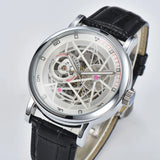 Hardlex Glass Transparent Sport Casual Mechanical Automatic Wrist Watch Waterproof Luxury Skeleton Steampunk Design Men Watch