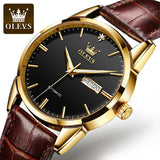 OLEVS 6629 Wholesale Factory Custom Relojes Fashion Design Business Woman Leather Classic Mechanical Watch Men Watch