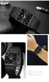 WWOOR 2024 Fashion Men Watch Full Steel Mesh Belt Waterproof Men Clock Luxury Watch For Men Quartz Sport Wristwatch Reloj Hombre