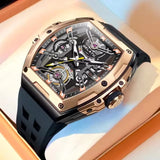 GELATU 6012 Classics High Quality Men Watch Waterproof Silicone Strap Luxury Waterproof Automatic Mechanical Wristwatch Clock