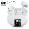 2 in 1 Wireless Translator Earbuds M10 Smart Translation 150 Language Translator Device TWS Earphones Headphones