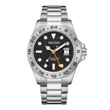 Men Watch Private Label Gold Quart Luxury Man Wrist Watch Quartz Movement Sapphire Glass Reloj Megir Stainless Steel Watch Men 8