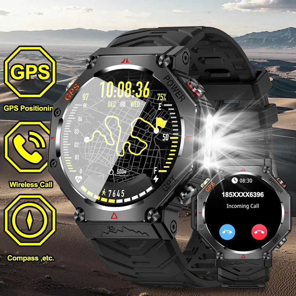 SENBONO KC91 GPS Outdoor Sports Smart Watch Men 3ATM Waterproof Altitude Pressure 530mAh Large Battery Compass GPS Function - Wear444