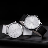 2025 Men Watches Top Brand Luxury Brown Leather Band Quartz Wristwatch Men's Casual Simple Watch Wrist Male Clock Reloj Hombre