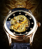 Top Brand Luxury Forsining Watch Diamond Display Dragon Golden Display Luminous Hand Transparent Men Watch Mechanical Watch